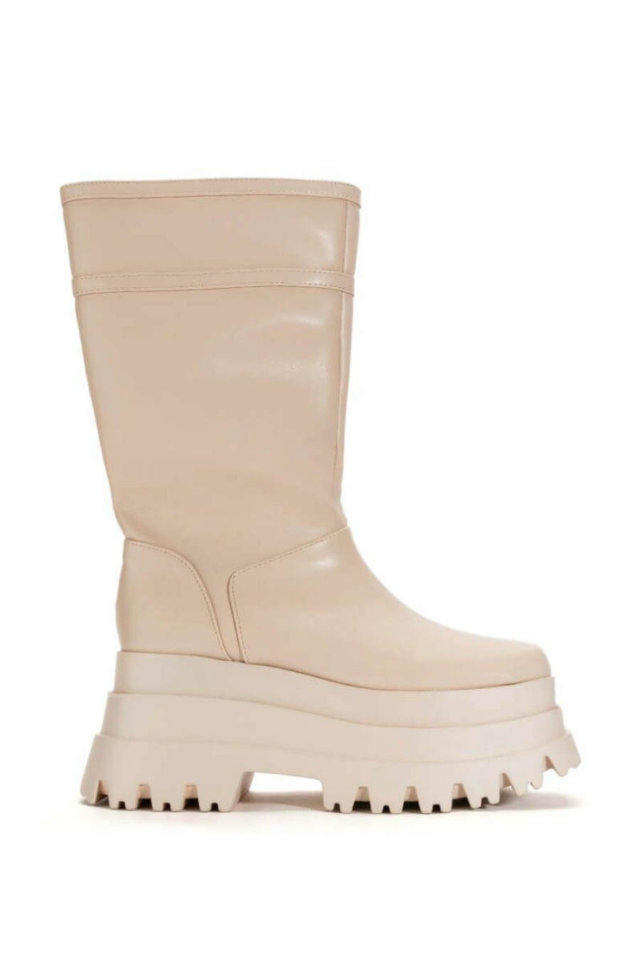 Shoes * | Skyhigh Flatform Bootie In Nude