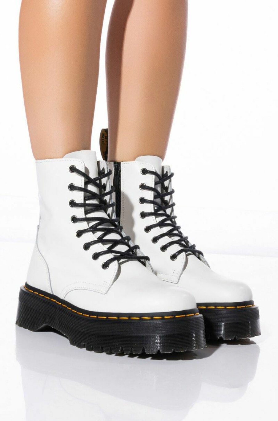 Shoes * | Dr Martens Jadon Smooth Bootie White