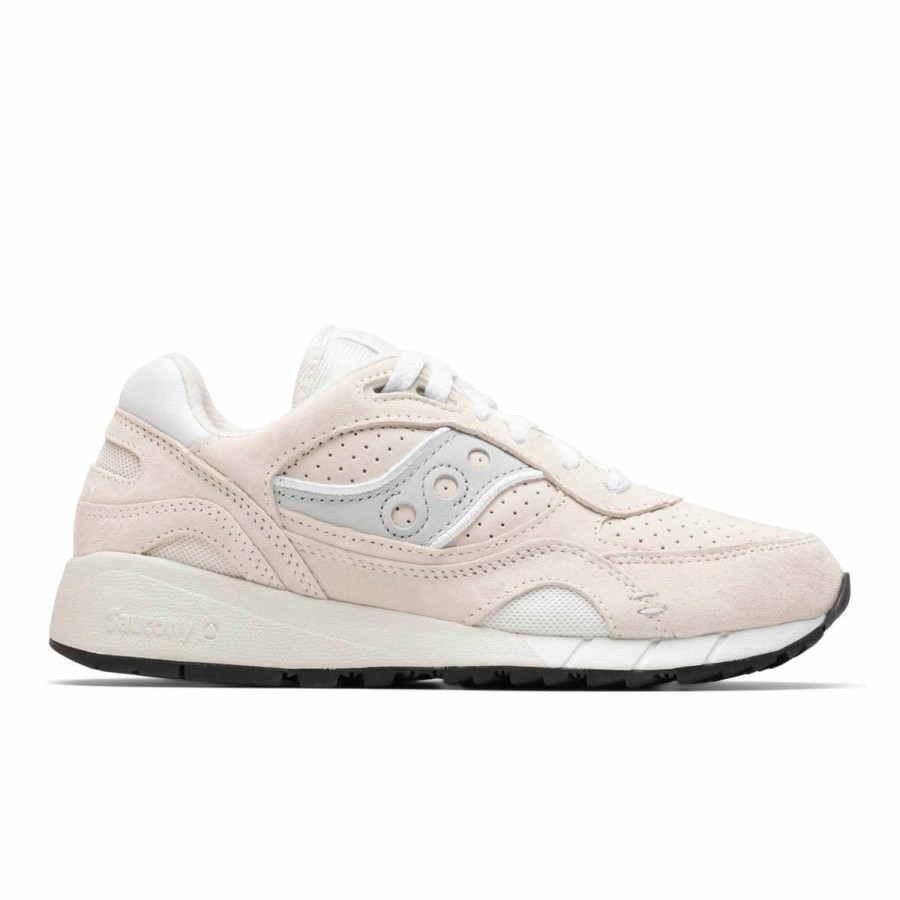 Footwear * | Saucony Shadow 6000 Suede Light Stone/White