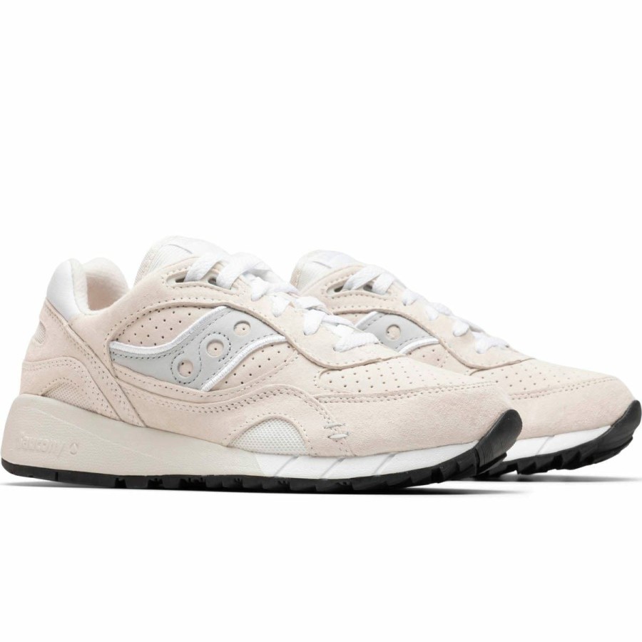 Footwear * | Saucony Shadow 6000 Suede Light Stone/White