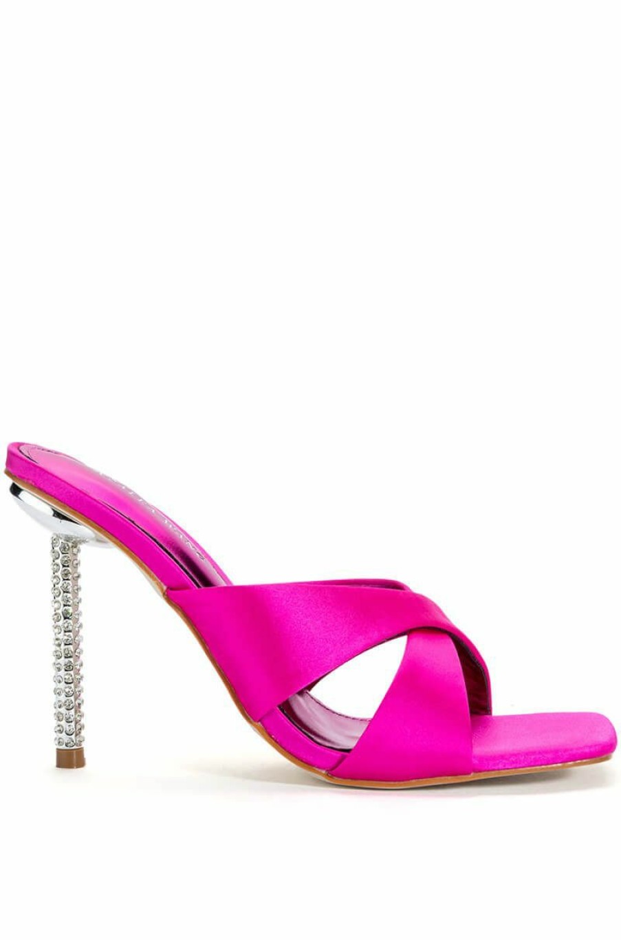 Shoes * | Azalea Wang Candid Bling Stiletto Sandal In Fuchsia