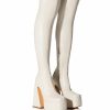 Shoes * | Azalea Wang Strut This Way Thigh High Platform Boot In White