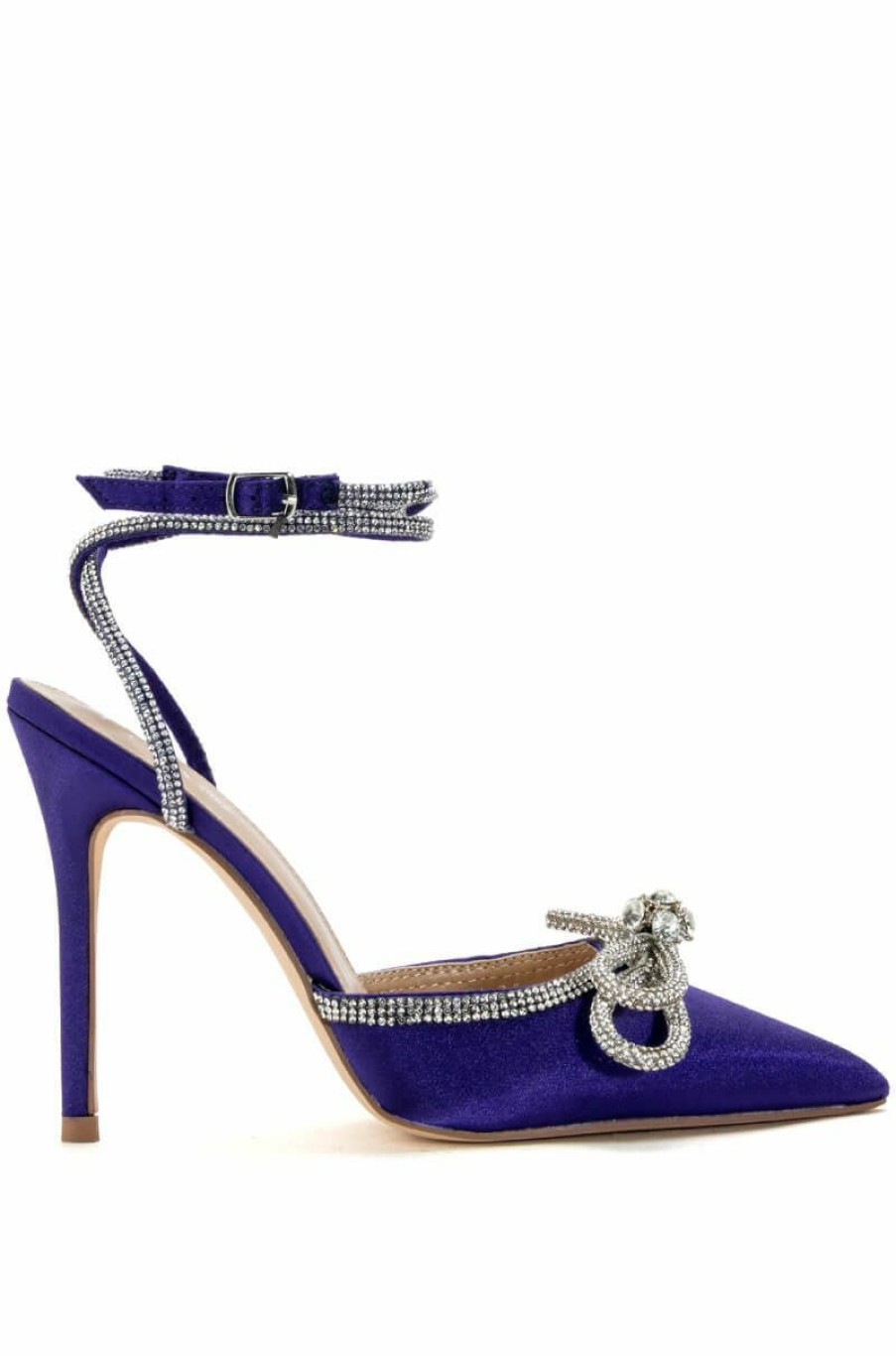 Shoes * | Sofia Satin Rhinestone Pump In Purple