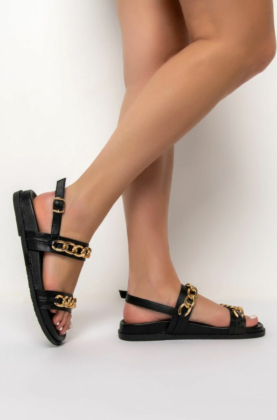 Shoes * | Azalea Wang Turn Up The Heat Flatform Sandal In Black