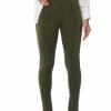 Bottoms * | Celine High Rise Slit Pant Olive