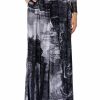 Bottoms * | Paradise Abstract Wide Leg Pant Silver Multi