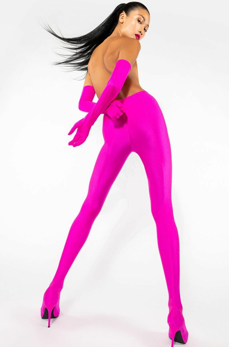 Shoes * | Azalea Wang Star Stretch Stiletto Pant Boot In Fuchsia