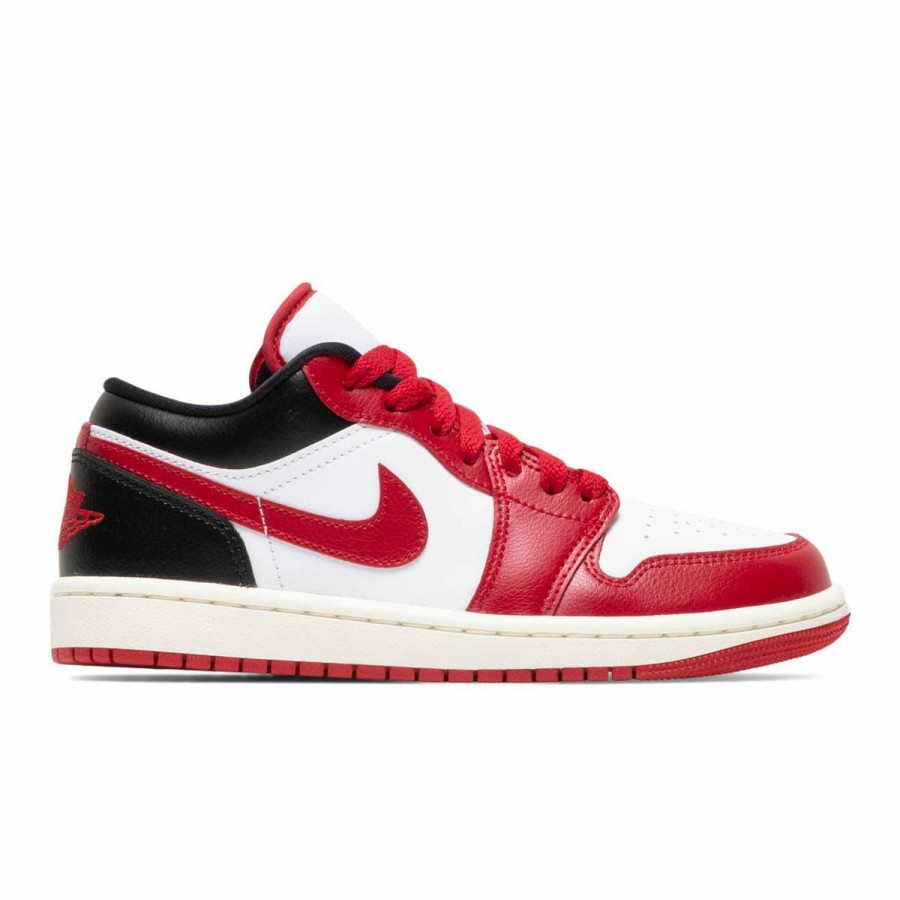 Footwear * | Jordan Brand Women'S Air Jordan 1 Low White/Gym Red-Black-Sail [160]