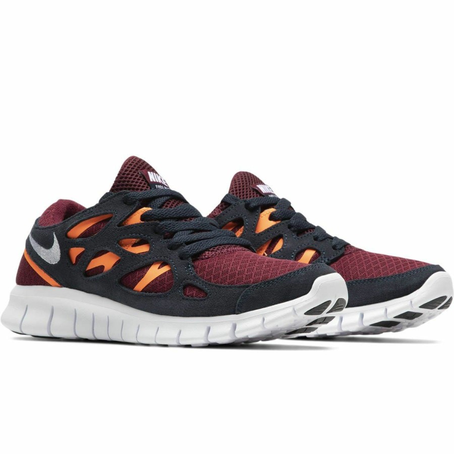 Footwear * | Nike Women'S Free Run 2 Dark Beetroot/White-Total Orange [600]