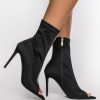 Shoes * | Azalea Wang Work For It Stiletto Bootie In Black