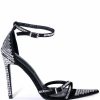 Shoes * | Azalea Wang Mirin Embellished Chunky Strap Sandal In Black