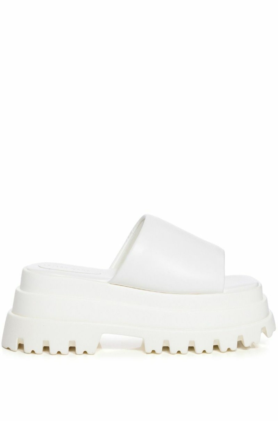 Shoes * | Azalea Wang Bernard Flatform Sandal In White