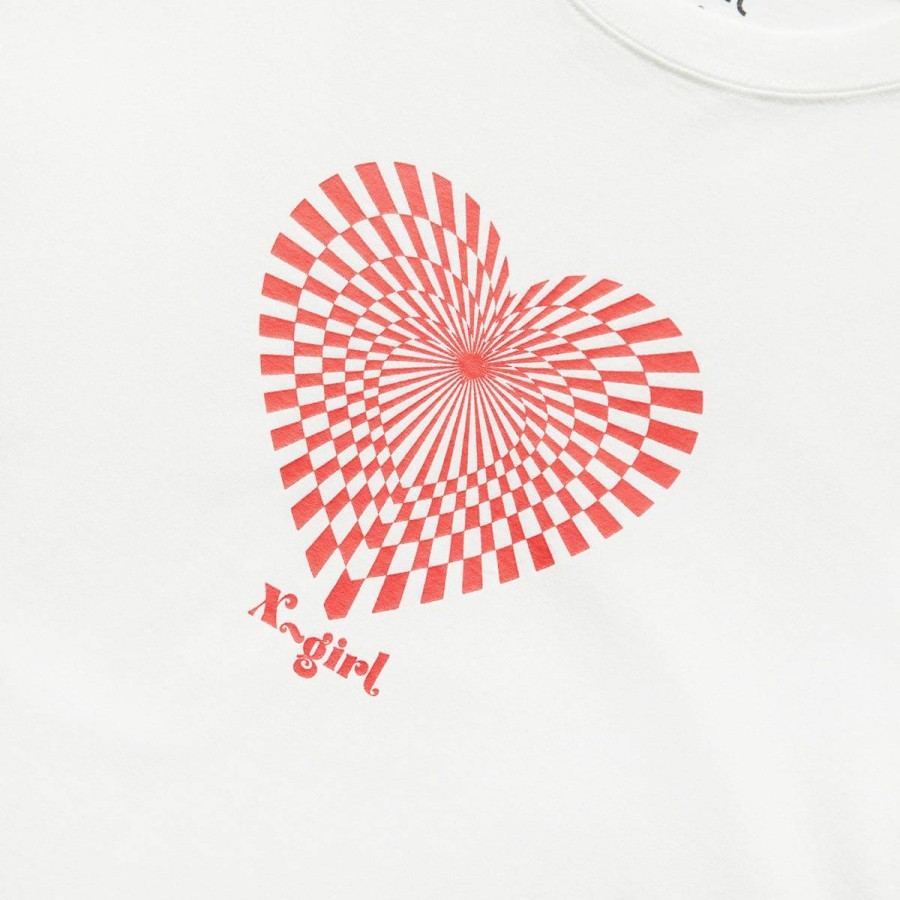 Women'S & Unisex * | X-Girl Geometric Heart S/S Tee White