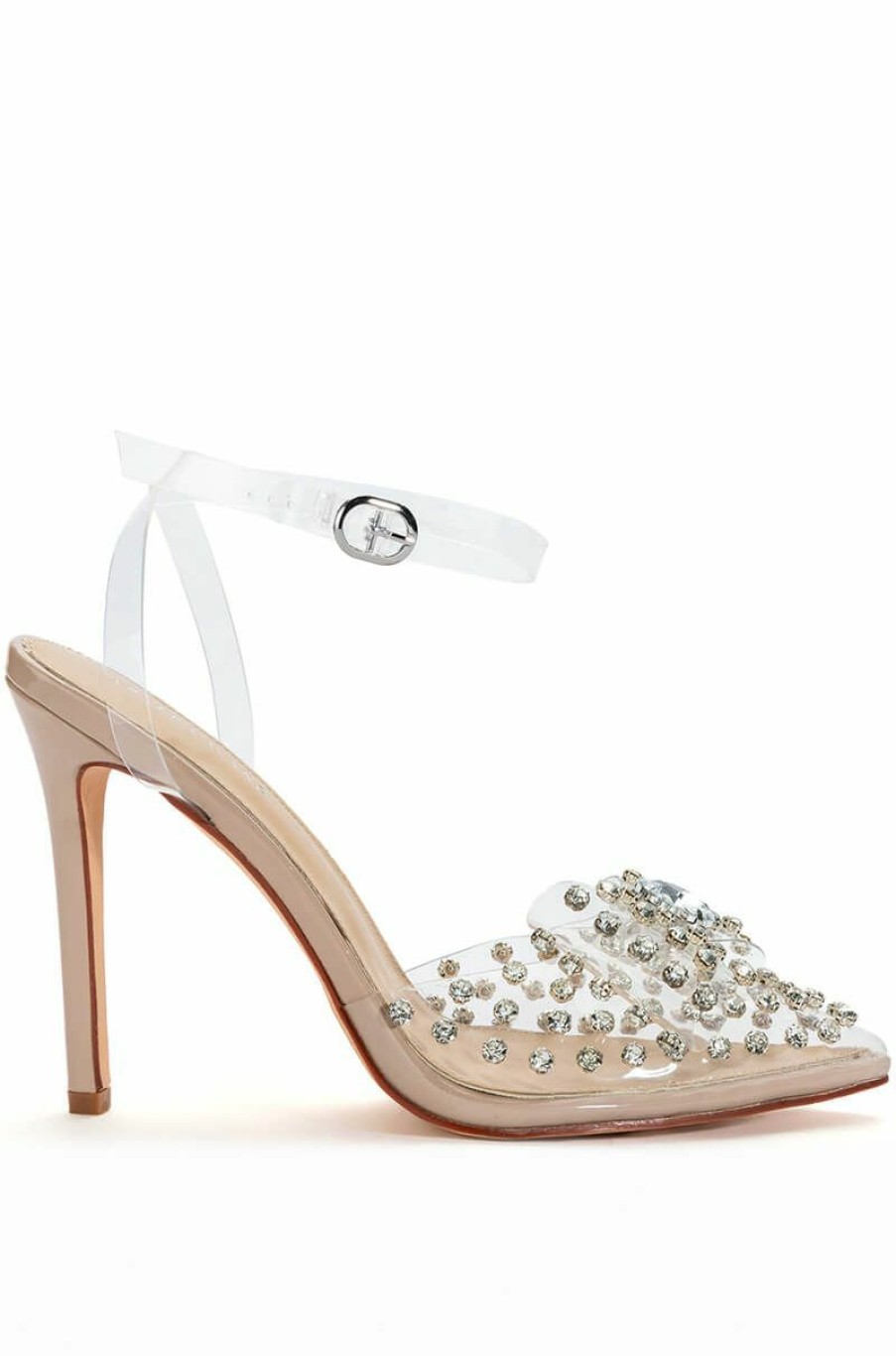 Shoes * | Azalea Wang Do My Thing Bling Bling Pump In Nude