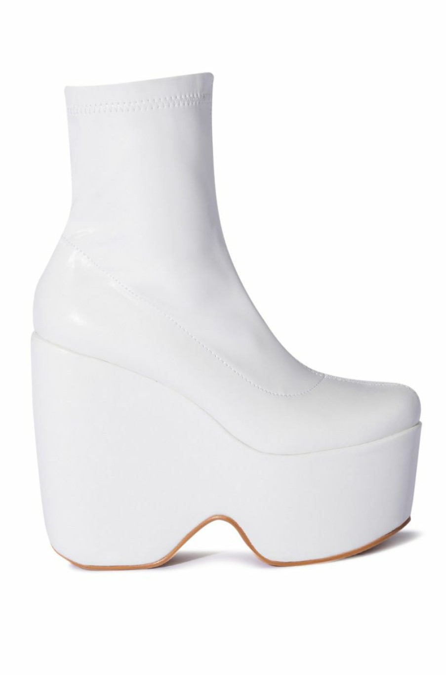 Shoes * | Azalea Wang Loxley Wedge Bootie In White