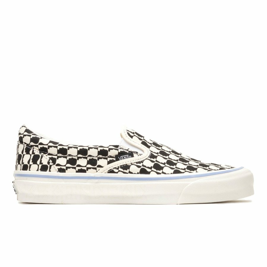 Footwear * | Vault By Vans X Brain Dead U Og Classic Slip-On Lx Brain Dead Black/White