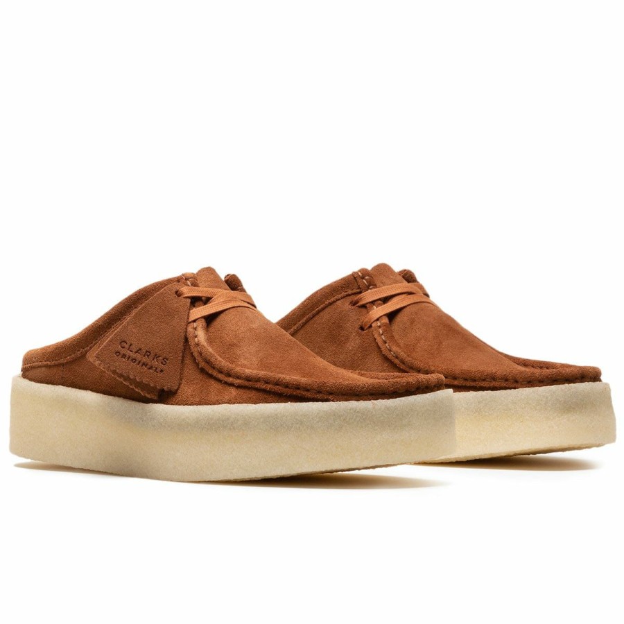 Footwear * | Clarks Wallabee Cup Mule Tan Suede