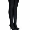 Shoes * | Azalea Wang Star Stretch Love Struck Ultra Thigh High Stiletto Boot In Black