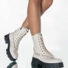 Shoes * | Azalea Wang On The Move Flatform Bootie In Bone