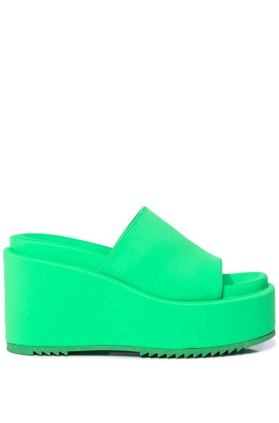 Shoes * | Azalea Wang Aquaria Flatform Sandal In Green