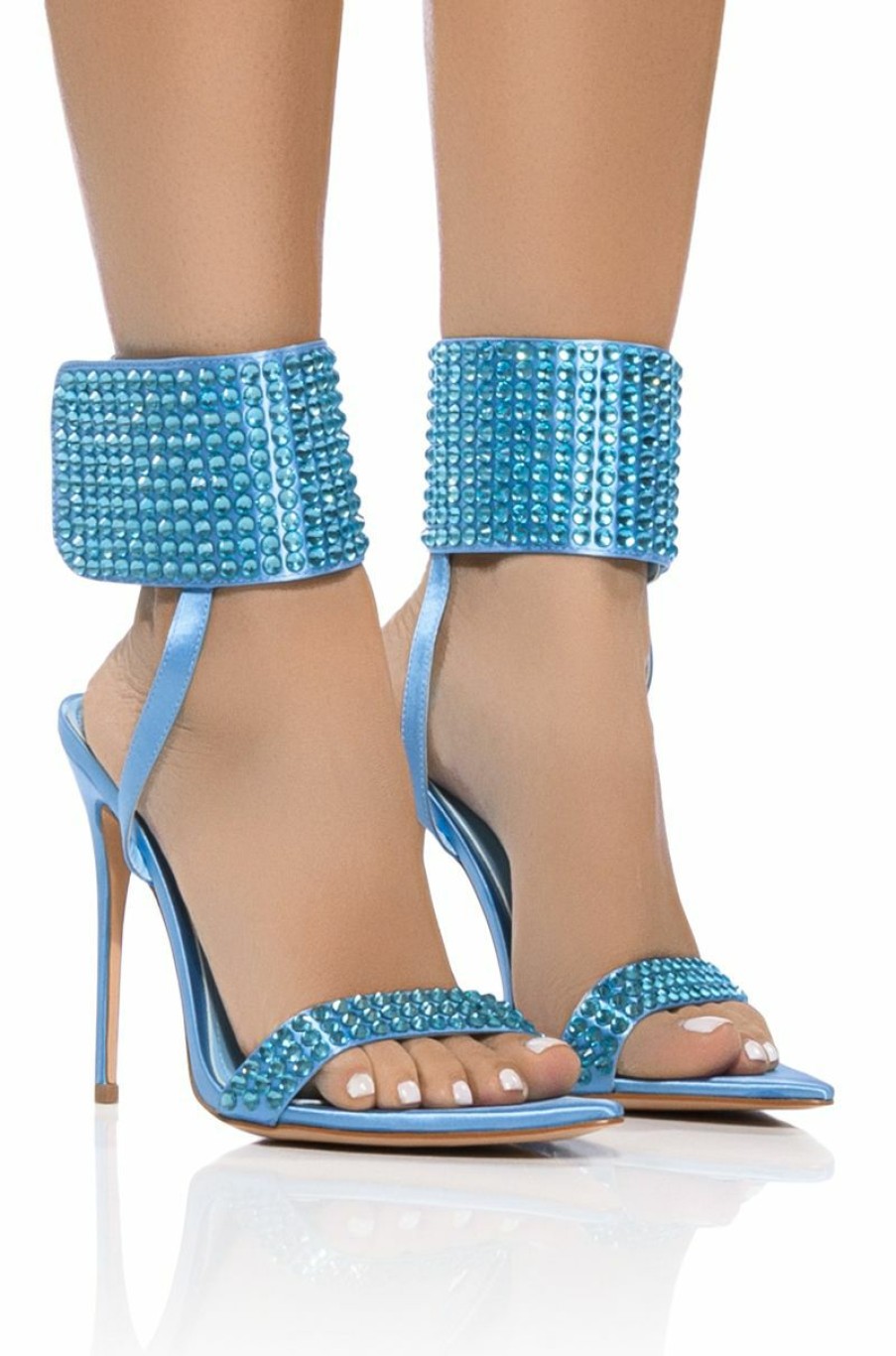 Shoes * | Azalea Wang Griffon Embellished Stiletto Sandal Turquoise