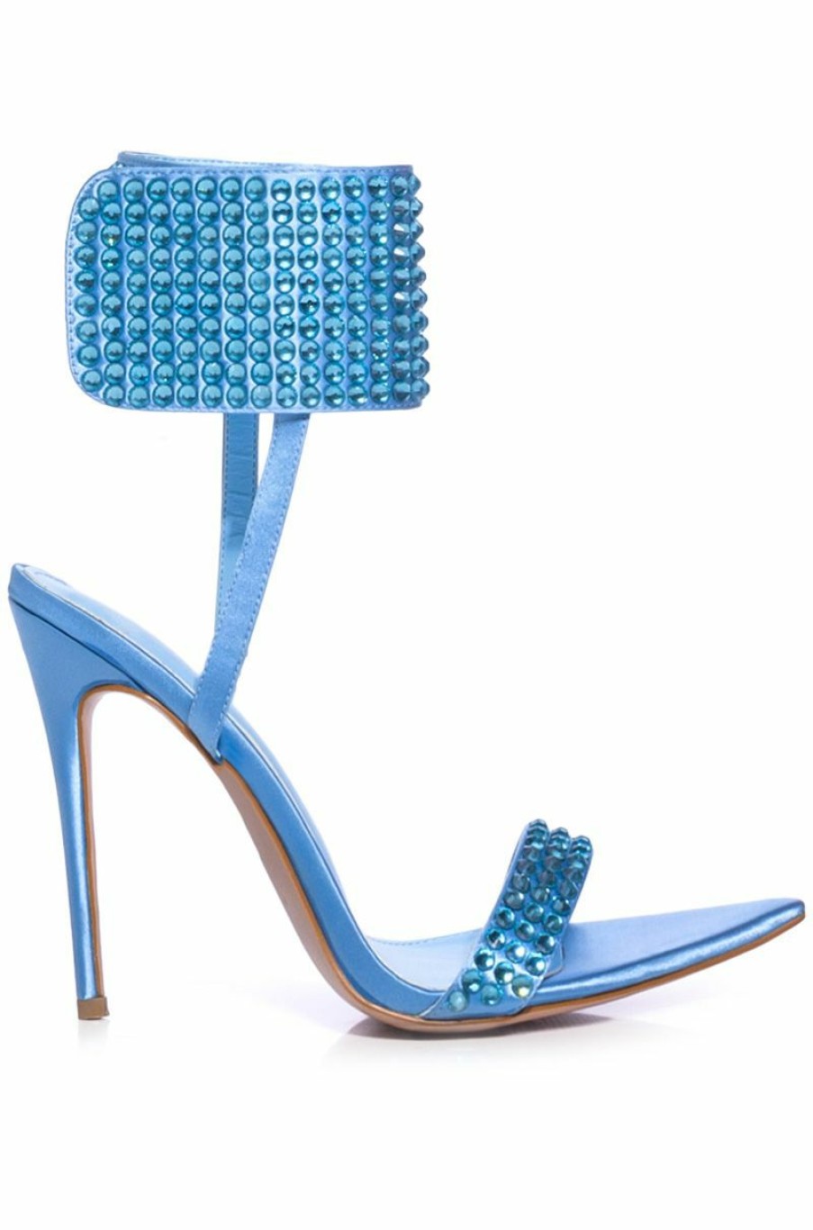 Shoes * | Azalea Wang Griffon Embellished Stiletto Sandal Turquoise