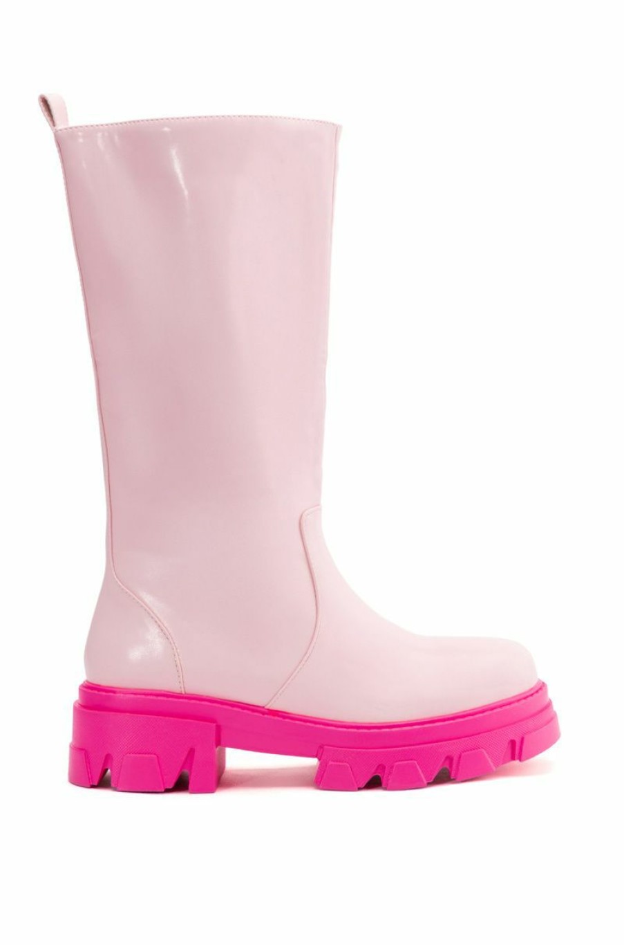 Shoes * | Azalea Wang My All Faux Leather Boot In Pink