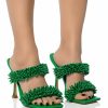 Shoes * | Azalea Wang Domitilla Slip On Stiletto Sandal In Green