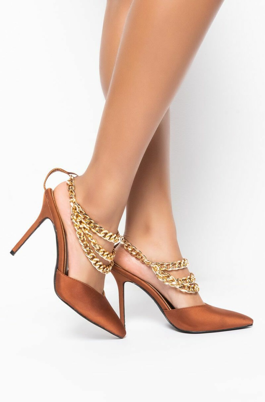 Shoes * | Azalea Wang Always Late Stiletto Pump In Brown