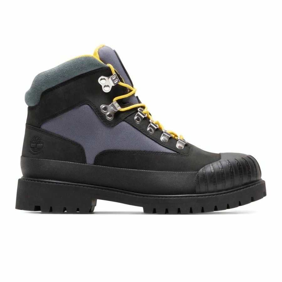 Footwear * | Timberland Eurohiker Rubber Toe Black Nubuck With Green