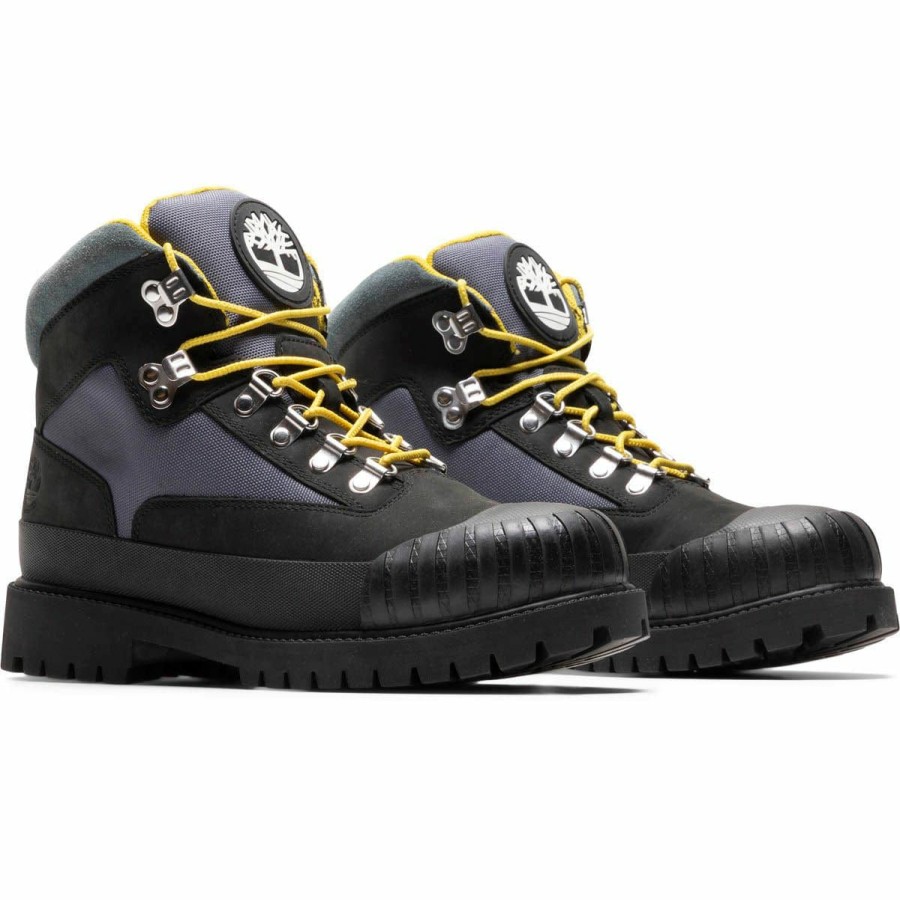 Footwear * | Timberland Eurohiker Rubber Toe Black Nubuck With Green