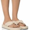 Shoes * | Azalea Wang Karsyn Flat Slip On Sandal In Cream