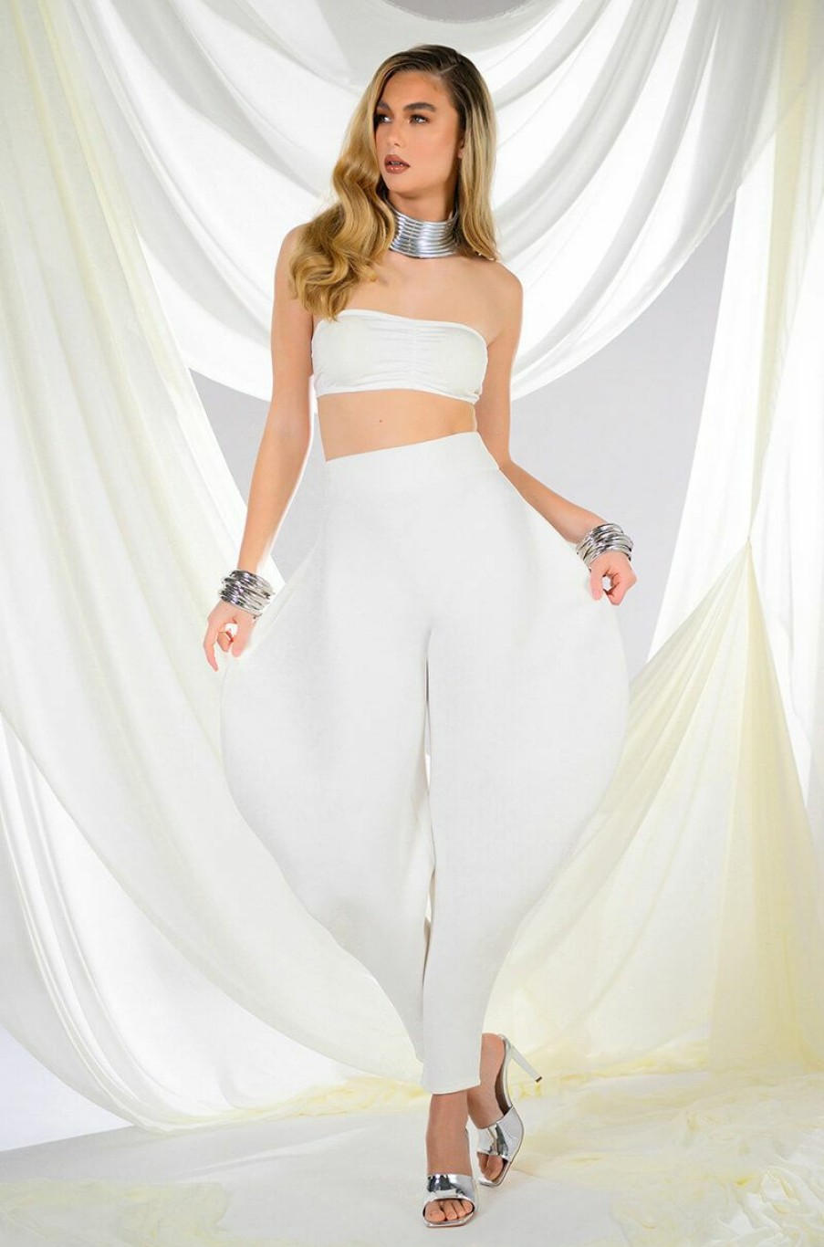 Bottoms * | Genie Scuba Pants In White