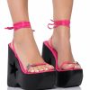 Shoes * | Star Eyed Chunky Sandal With Cut Out On Pink