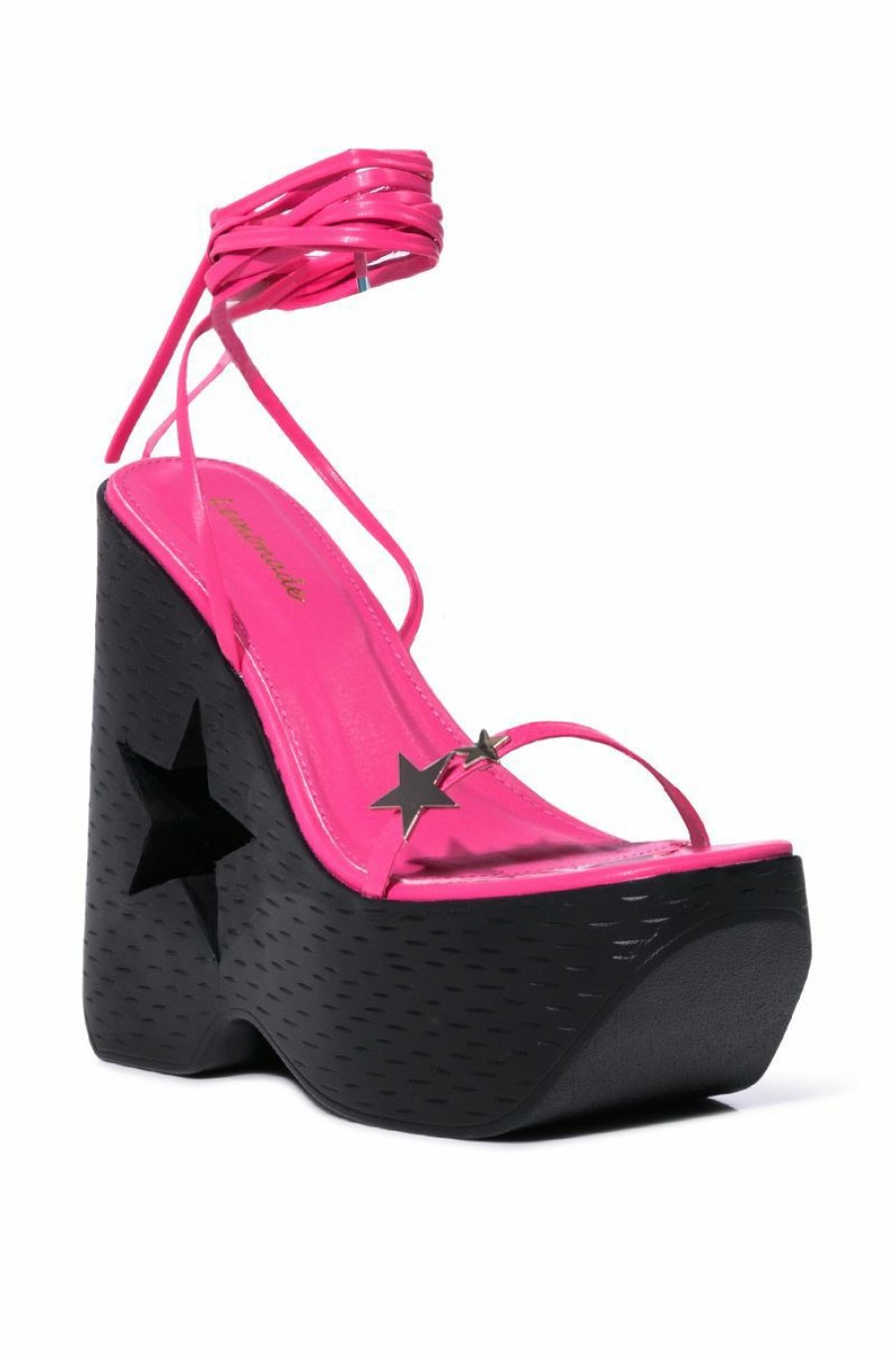 Shoes * | Star Eyed Chunky Sandal With Cut Out On Pink