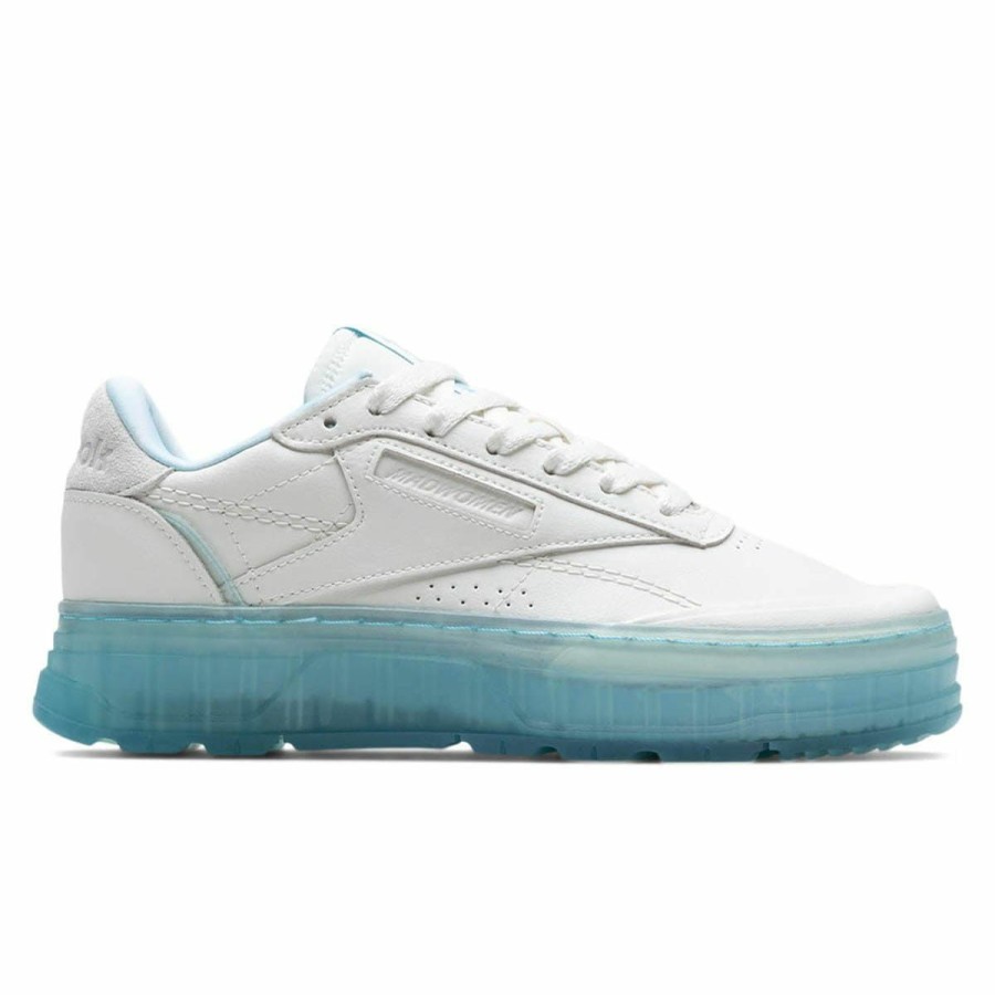 Women'S & Unisex * | Reebok X Madwomen Women'S Club C Double Geo Chalk/Chalk/Hydblu