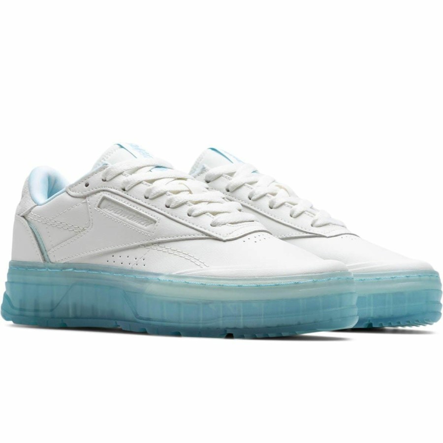 Women'S & Unisex * | Reebok X Madwomen Women'S Club C Double Geo Chalk/Chalk/Hydblu