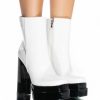 Shoes * | Azalea Wang You Go-Go Girl Chunky Platform Bootie In Black White