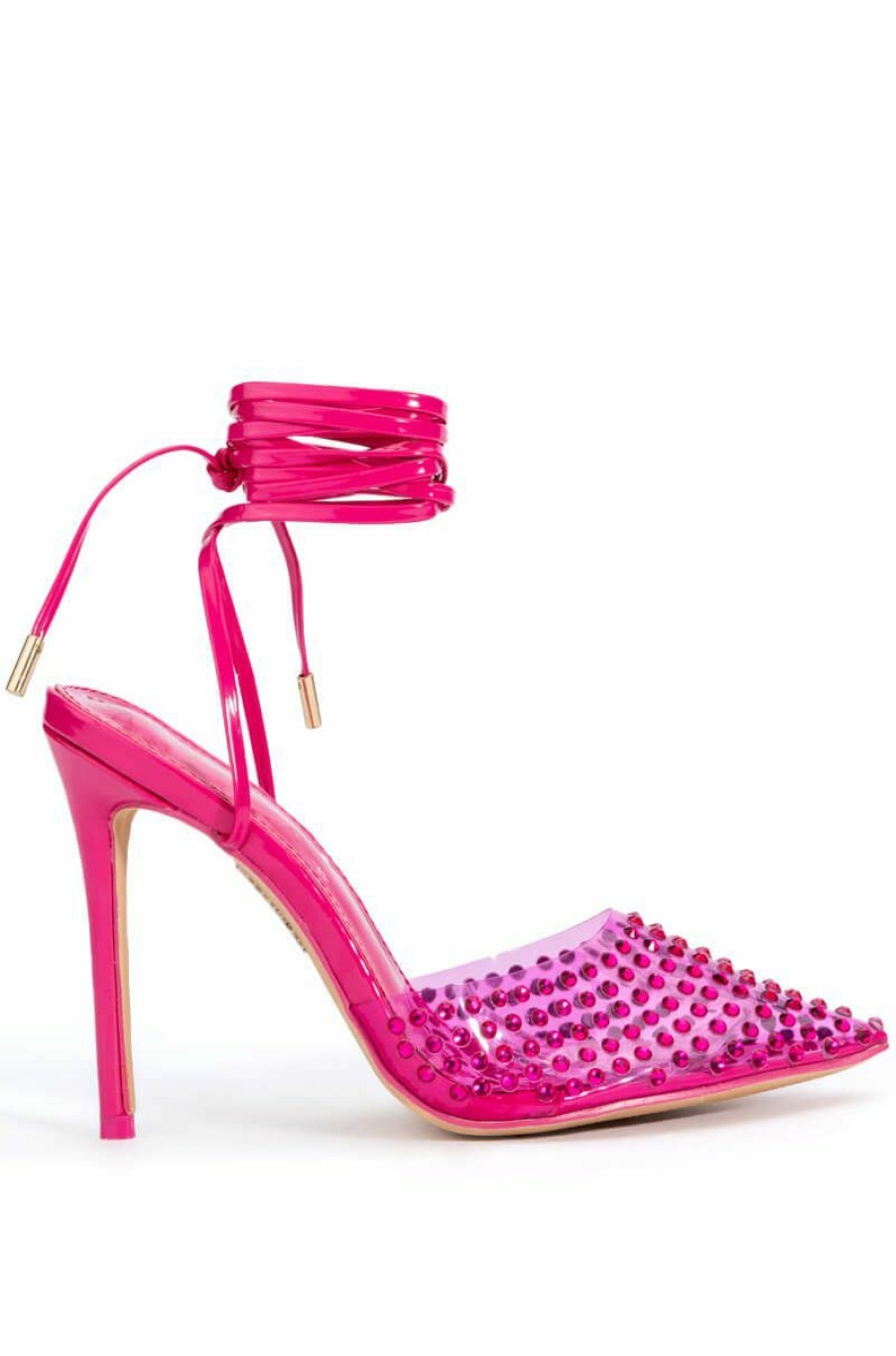 Shoes * | Azalea Wang Juicy Stiletto Pump With Bling In Fuchsia