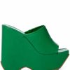 Shoes * | Azalea Wang Daiane Slip On Wedge Sandal In Green