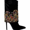 Shoes * | Azalea Wang Niko Embellished Suede Bootie In Black