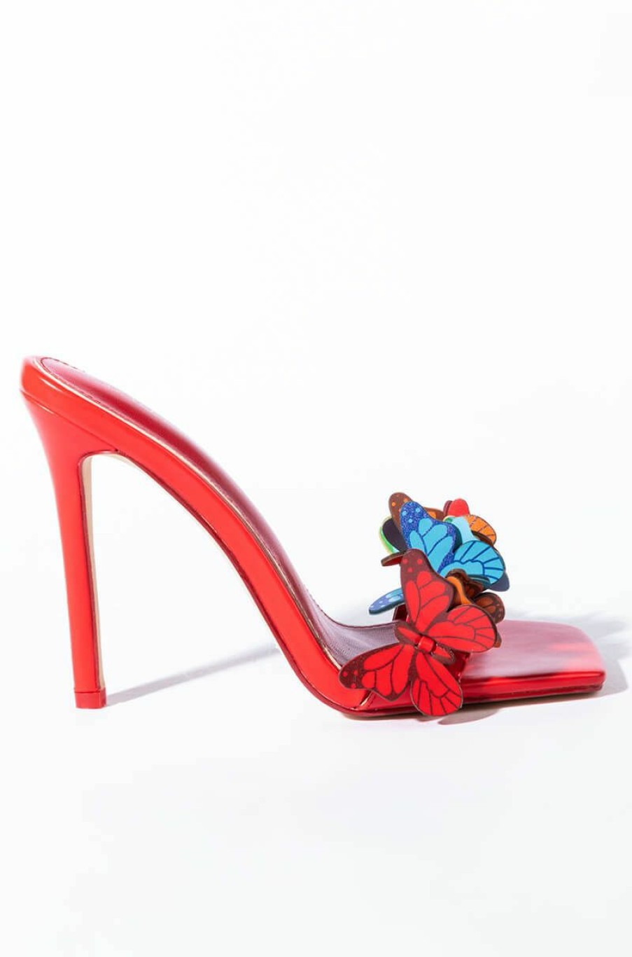 Shoes * | Azalea Wang Angel Energy Stiletto Sandal In Red