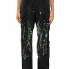 Bottoms * | My Time Painted Wide Leg Pants Black Multi