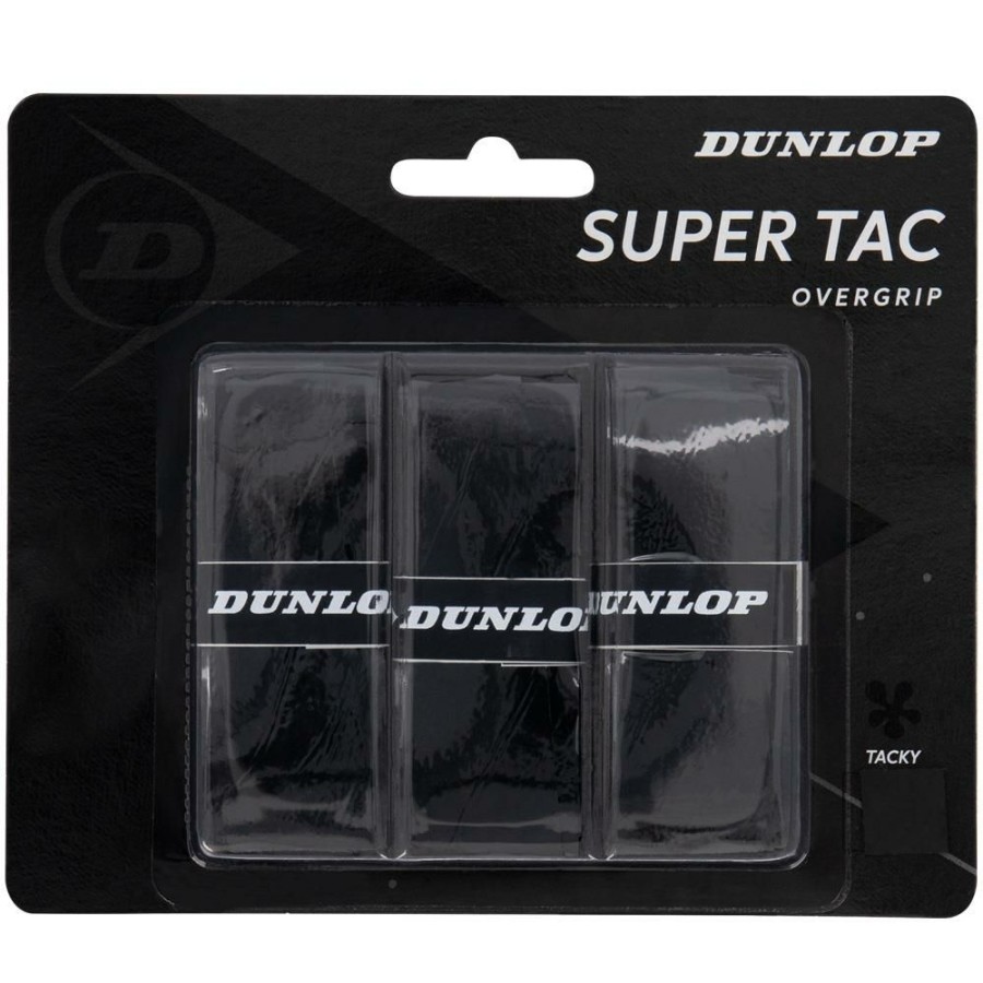 Overgrips * | Dunlop Super Tac Overgrip 3 Pack Black