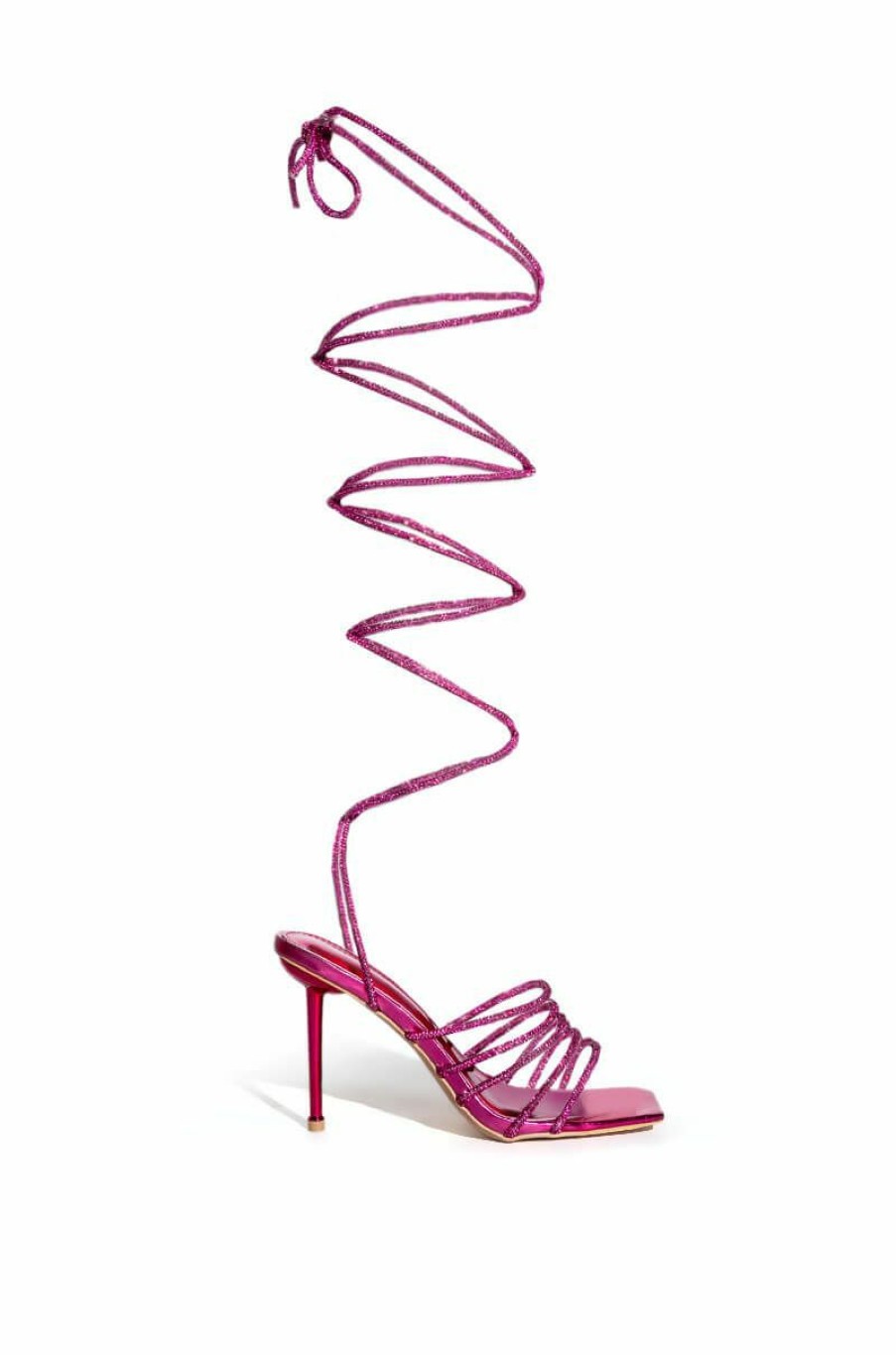 Shoes * | Azalea Wang Slay Station Lace Up Sandal In Fuchsia