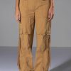 Bottoms * | All In A Days Work High Rise Cargo Pant Light Brown