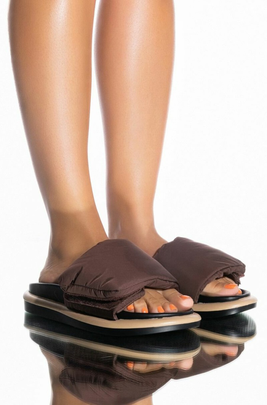 Shoes * | Pillow Slip On Comfy Sandal Brown