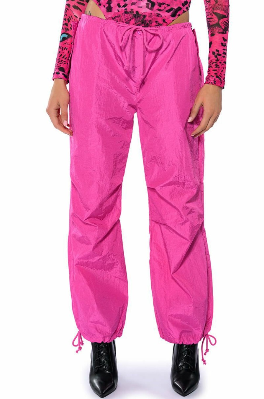 Bottoms * | Too Legit Wide Leg Cargo Pants Pink