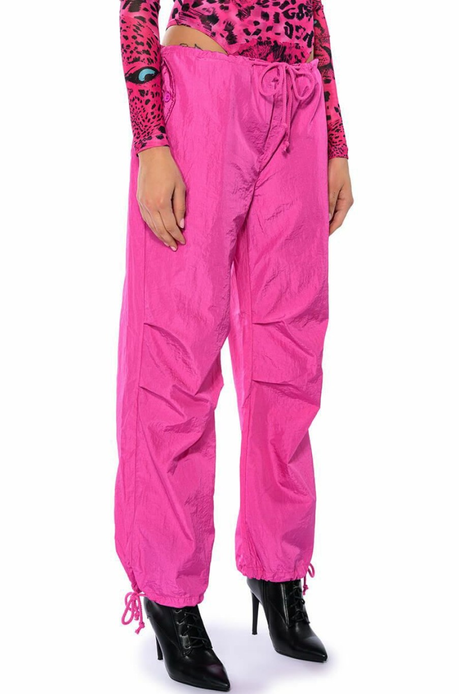 Bottoms * | Too Legit Wide Leg Cargo Pants Pink