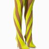 Shoes * | Lilith Mesh Thigh High Boot In Lime